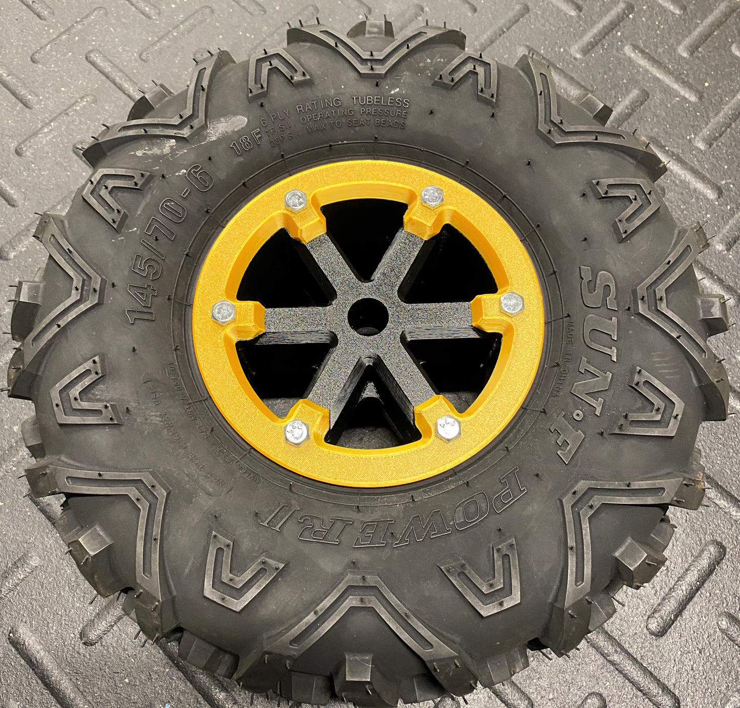 Wheel set for Power Wheels Jeep Wrangler (threaded axles)