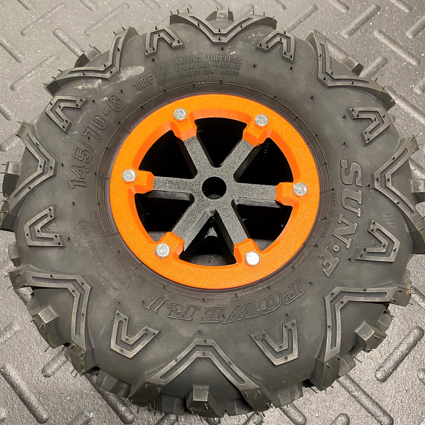 Wheel set for Power Wheels Jeep Wrangler (threaded axles)