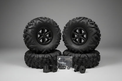Wheel set for Power Wheels Jeep Wrangler (threaded axles)