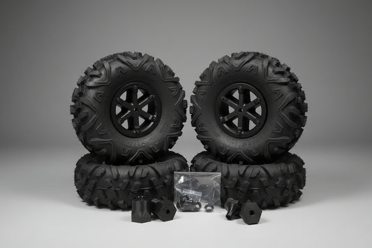 Wheel set for Power Wheels Jeep Wrangler (threaded axles)