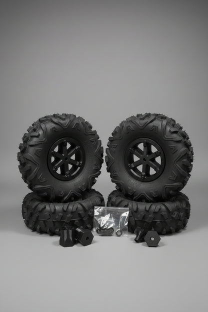 Wheel set for Costzon Jeep/ Best Choice Jeep Wrangler (threaded axles)