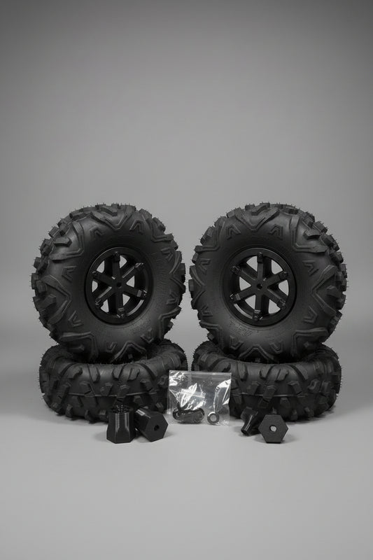 Wheel set for Costzon Jeep/ Best Choice Jeep Wrangler (threaded axles)